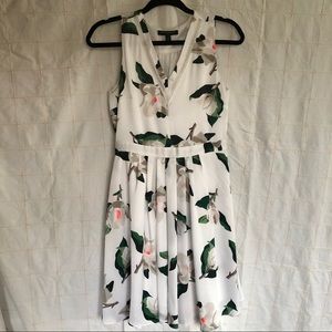 CURRENTLY UNAVAILABLE Banana Floral White Dress